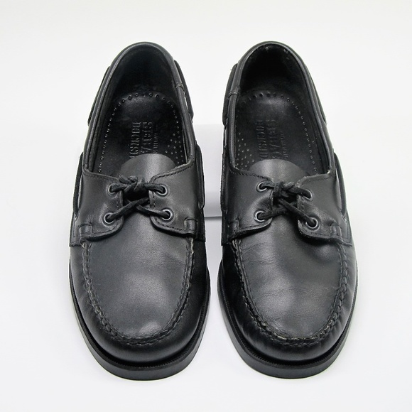 sebago docksides black